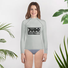 Youth Girls Long Sleeve Judo Rash Guard – Training and Competition Apparel - Smoke Exclusive Girls Judo Long Sleeve Rash Guard Youth