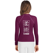 Youth Girls Long Sleeve Martial Arts Rash Guard – BJJ & MMA Training - Tyrian Purple Exclusive Girls Jiu-Jitsu Long Sleeve Rash Guard Youth