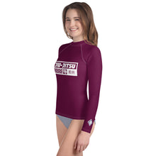Youth Girls Long Sleeve Martial Arts Rash Guard – BJJ & MMA Training - Tyrian Purple Exclusive Girls Jiu-Jitsu Long Sleeve Rash Guard Youth