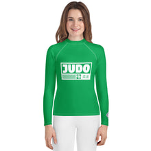 Youth Girls Long Sleeve Martial Arts Rash Guard – Judo Training Gear - Jade Exclusive Girls Judo Long Sleeve Rash Guard Youth