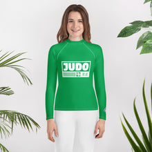Youth Girls Long Sleeve Martial Arts Rash Guard – Judo Training Gear - Jade Exclusive Girls Judo Long Sleeve Rash Guard Youth
