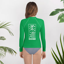 Youth Girls Long Sleeve Martial Arts Rash Guard – Judo Training Gear - Jade Exclusive Girls Judo Long Sleeve Rash Guard Youth