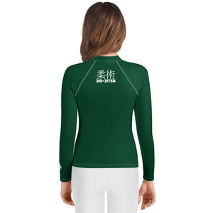 Youth Girls Long Sleeve Rash Guard – Timeless Jiu-Jitsu Design – Sherwood Forest