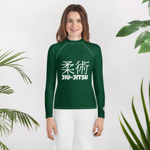 Youth Girls Long Sleeve Rash Guard – Timeless Jiu-Jitsu Design – Sherwood Forest