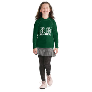 Youth Girls Long Sleeve Rash Guard – Timeless Jiu-Jitsu Design – Sherwood Forest