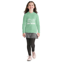 Youth Girls Long Sleeve Rash Guard – Traditional BJJ Style – Vista Blue