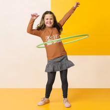 Youth Girls Martial Arts Rash Guard – Classic BJJ Long Sleeve Wear – Raw Sienna