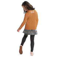 Youth Girls Martial Arts Rash Guard – Classic BJJ Long Sleeve Wear – Raw Sienna