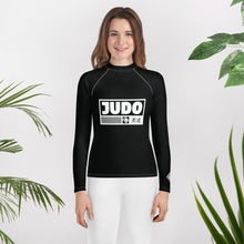 Youth Girls Martial Arts Rash Guard – Long Sleeve Judo Training Top - Noir Exclusive Girls Judo Long Sleeve Rash Guard Youth