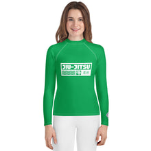 Youth Girls No-Gi Grappling Rash Guard – Long Sleeve Fightwear - Jade