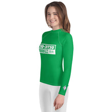 Youth Girls No-Gi Grappling Rash Guard – Long Sleeve Fightwear - Jade