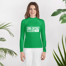 Youth Girls No-Gi Grappling Rash Guard – Long Sleeve Fightwear - Jade