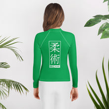 Youth Girls No-Gi Grappling Rash Guard – Long Sleeve Fightwear - Jade