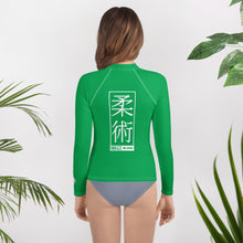 Youth Girls No-Gi Grappling Rash Guard – Long Sleeve Fightwear - Jade