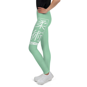Youth Girls Performance Leggings – BJJ Yoga Pants for Movement - Vista Blue