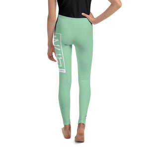 Youth Girls Performance Leggings – BJJ Yoga Pants for Movement - Vista Blue