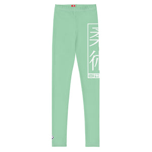 Youth Girls Performance Leggings – BJJ Yoga Pants for Movement - Vista Blue