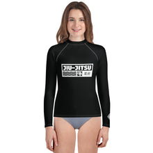 Youth Girls Premium BJJ Rash Guard – Long Sleeve No-Gi Training Top - Noir Exclusive Girls Jiu-Jitsu Long Sleeve Rash Guard Youth