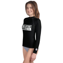 Youth Girls Premium BJJ Rash Guard – Long Sleeve No-Gi Training Top - Noir Exclusive Girls Jiu-Jitsu Long Sleeve Rash Guard Youth