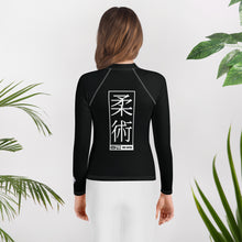 Youth Girls Premium BJJ Rash Guard – Long Sleeve No-Gi Training Top - Noir Exclusive Girls Jiu-Jitsu Long Sleeve Rash Guard Youth