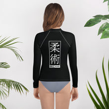 Youth Girls Premium BJJ Rash Guard – Long Sleeve No-Gi Training Top - Noir Exclusive Girls Jiu-Jitsu Long Sleeve Rash Guard Youth