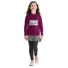Youth Girls Premium Judo Rash Guard – Long Sleeve Athletic Training Shirt - Tyrian Purple Exclusive Girls Judo Long Sleeve Rash Guard Youth