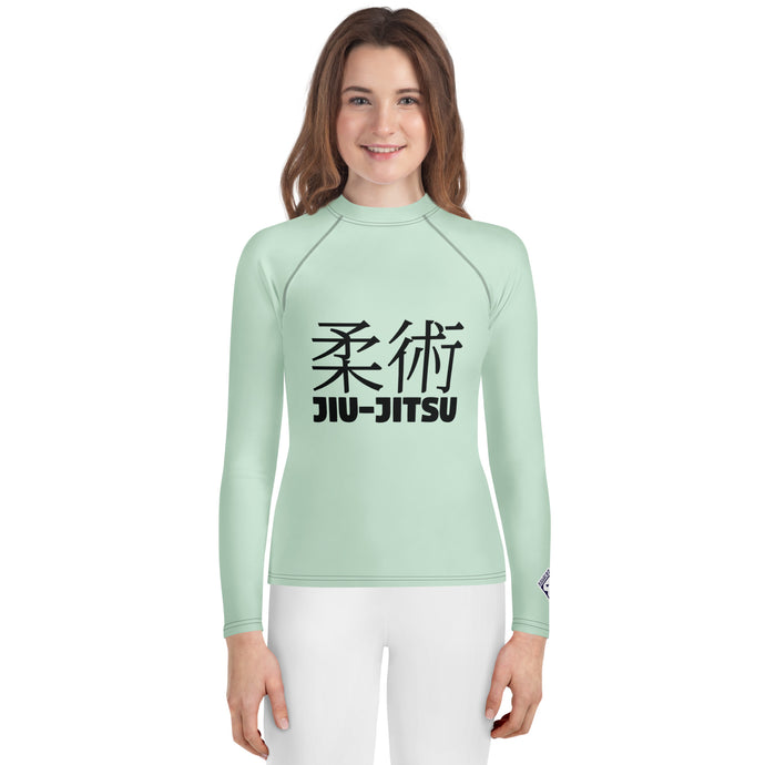 Youth Girls Rash Guard – Classic Jiu-Jitsu Long Sleeve Base Layer – Surf Crest Alt