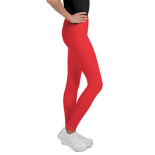 Youth Girls Solid Color Leggings – Soft, Stretchy & Stylish - Scarlet