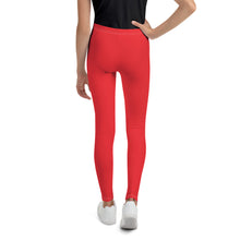 Youth Girls Solid Color Leggings – Soft, Stretchy & Stylish - Scarlet