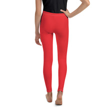 Youth Girls Solid Color Leggings – Soft, Stretchy & Stylish - Scarlet