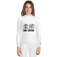 Youth Girls Training Rash Guard – Classic Long Sleeve Jiu-Jitsu Shirt – Snow