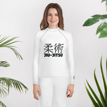 Youth Girls Training Rash Guard – Classic Long Sleeve Jiu-Jitsu Shirt – Snow