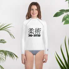 Youth Girls Training Rash Guard – Classic Long Sleeve Jiu-Jitsu Shirt – Snow