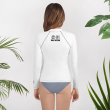 Youth Girls Training Rash Guard – Classic Long Sleeve Jiu-Jitsu Shirt – Snow