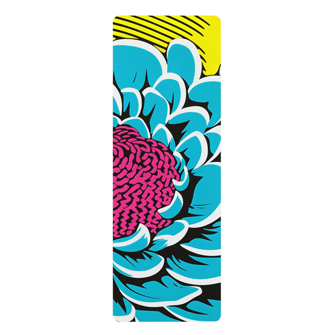 Pop Art Yoga Mat - Roy Lichtenstein Inspired Dahalia Print 002 Home & Living Rugs & Mats Sports Sublimation
