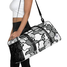 Black and White Graffiti Clouds Sports Duffle Bag - Perfect for Gym and Travel - Soldier Complex