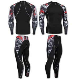 Motor City Madness 2 Long Sleeve No Gi BJJ Compression Rash Guard, Leggings & Shorts for Jiu Jitsu, MMA, Grappling & Wrestling Kit - Soldier Complex