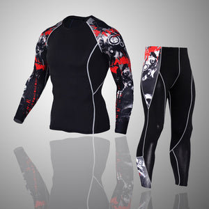 Motor City Madness Black Long Sleeve No Gi BJJ Compression Rash Guard & Leggings/Spats for Jiu Jitsu, MMA, Grappling and Wrestling Kit Kit Leggings Long Sleeve Rash Guard Spats