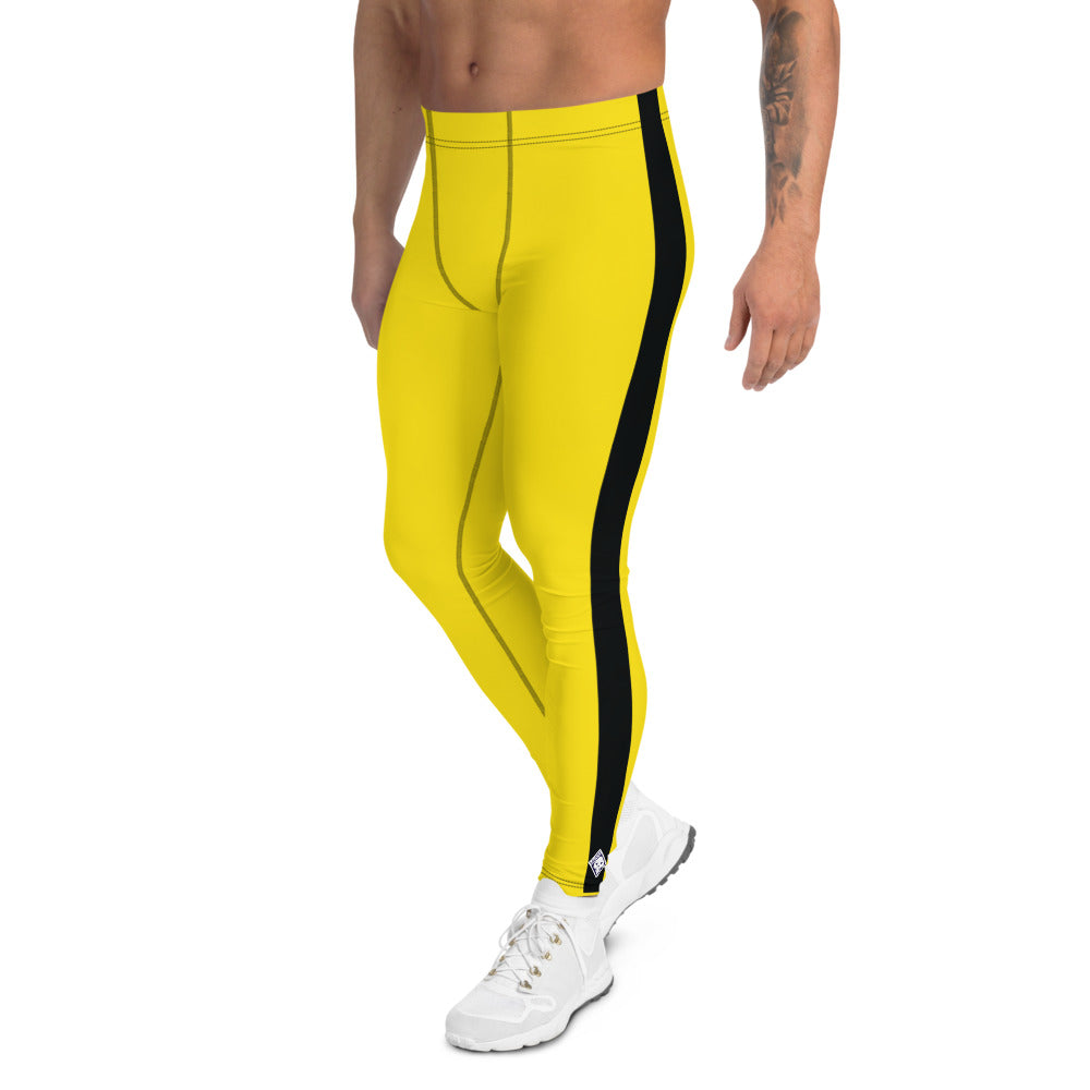 Mens Kill Bill and Game of Death Inspired Athletic Leggings: Perfect for Running, Gym, BJJ, and MMA