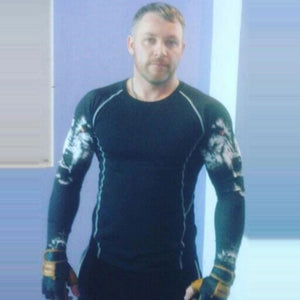 Grave Danger 2 Long Sleeve No Gi BJJ Compression Rash Guard, Leggings & Shorts for Jiu Jitsu, MMA, Grappling & Wrestling Kit - Soldier Complex