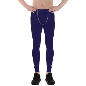 Men's Midnight Blue Athletic Leggings for Running, Gym, Jiu-Jitsu and MMA - Soldier Complex