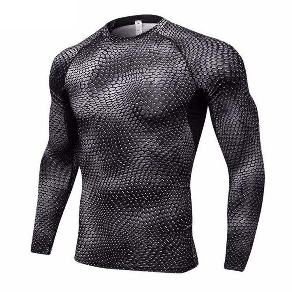 Serpentine Long Sleeve No Gi BJJ Compression Rash Guards for Jiu Jitsu,  MMA, Grappling & Wrestling