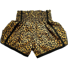 Leopard Print Muay Thai Shorts - Floury - Unisex Kick Boxing Kickboxing Mens Muay Thai Striking Unisex Womens