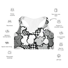 Stylish Women's Graffiti Clouds Padded Sports Bra - Perfect for Activewear and Fitness 001 - Soldier Complex