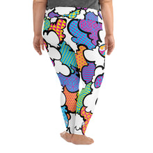 Women's CMYK Graffiti Clouds Plus Size Yoga Pants Workout Leggings For Jiu Jitsu 001 - Soldier Complex