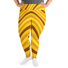 Women's High Waist Plus Size Wave Honey Comb Leggings Tights Exclusive Leggings Plus Size Tights Wave Wavey Wavy Womens